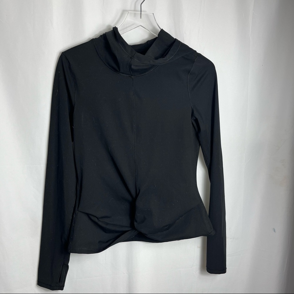 yogalicious twist front hooded top size Small 1087
